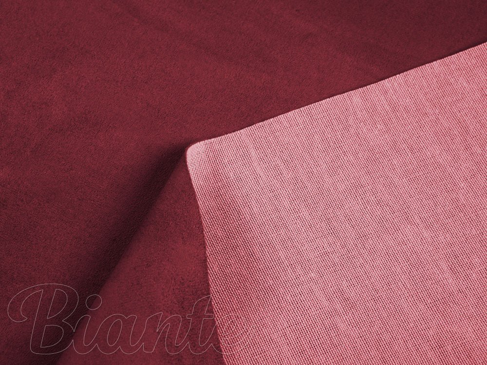 Poťahová látka/imitácia brúsenej kože Alcantara ALC-008 Vínovo červená - šírka 145 cm - detail 5 - Biante.sk