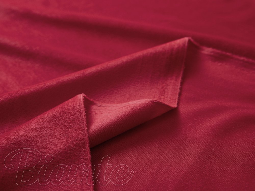 Zamatová látka Velvet Prémium SVP-007 Malinovo červená - šírka 145 cm a 280 cm - detail 5 - Biante.sk