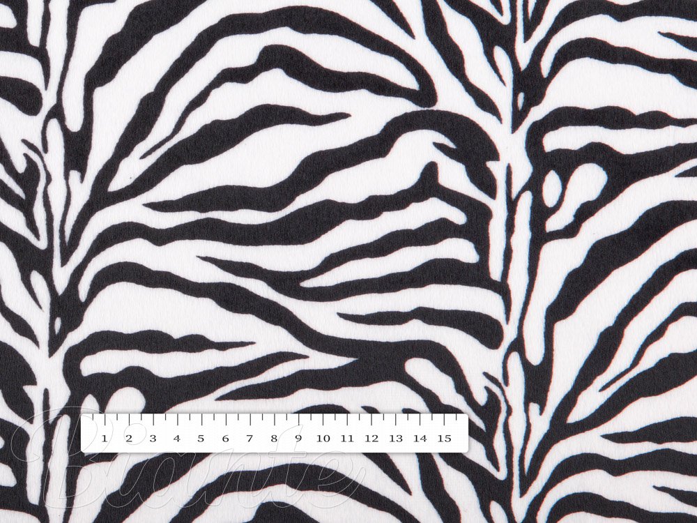 Zamatová látka Tamara TMR-014 Zebra - šírka 155 cm - detail 3 - Biante.sk