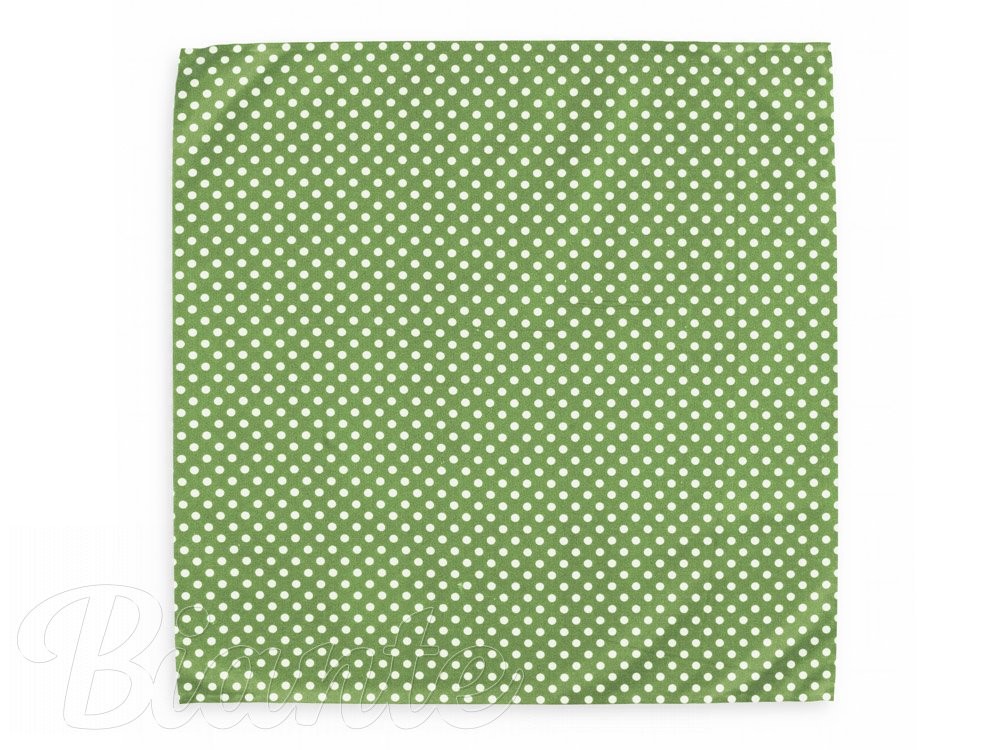 Bavlněný šátek Sandra SA-336 Bílé puntíky na zeleném - detail 2 - Biante.cz