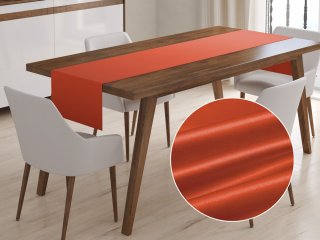 Saténový behúň na stôl polyesterový Satén LUX-L045 Tehlovo červený - Biante.sk