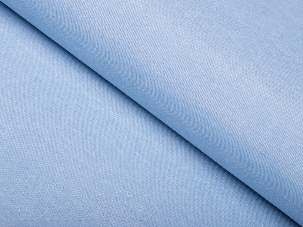Dekoračná jednofarebná látka Leona LN-103 Nebeská modrá žíhaná - šírka 135 cm - Biante.sk