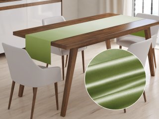 Saténový behúň na stôl polyesterový Satén LUX-L051 Olivovo zelený - Biante.sk