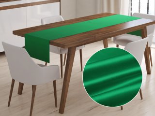 Saténový behúň na stôl polyesterový Satén LUX-028 Írska zelená - Biante.sk
