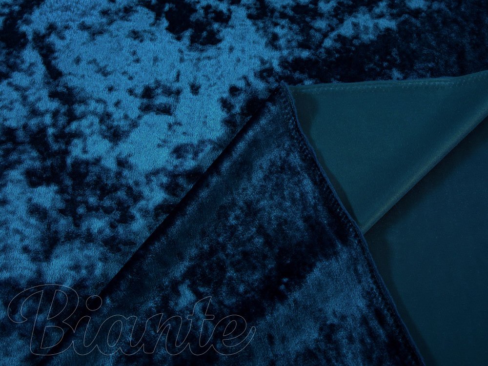 Dekoračná látka krčený zamat Diana DI-007 Kráľovská modrá - šírka 155 cm - detail 3 - Biante.sk