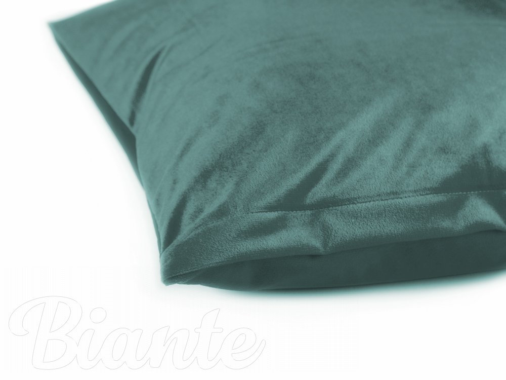 Sametový povlak na polštář Velvet Premium SVP-022 Ledově zelená - detail 2 - Biante.cz
