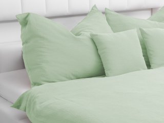 Detské mušelínové posteľné obliečky do postieľky Nature MSN-002 Pastelovo zelené - detail 1 - Biante.sk