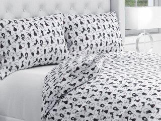Bavlnené posteľné obliečky Sandra SA-019 Čierne mačky - Biante.sk