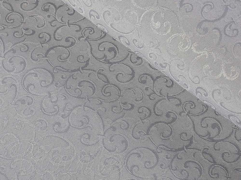 Teflonový oválný ubrus TF-012 Ornamenty - šedý