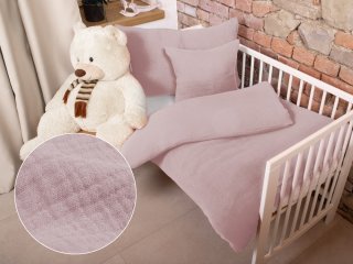 Detské mušelínové posteľné obliečky do postieľky Nature MSN-008 Pastelovo fialkové - Biante.sk