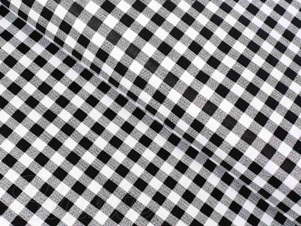 Bavlnená látka/plátno Sandra SA-060 Čierno-biele kocky - šírka 145 cm - detail 1 - Biante.sk