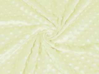 Dětská látka Minky 3D puntíky MKP-043 Pastelově žlutozelená - šířka 150 cm - detail 1 - Biante.cz