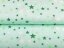 Bavlnená látka/plátno Sandra SA-130 Zelené hviezdičky na mintovom - šírka 160 cm - detail 4 - Biante.sk