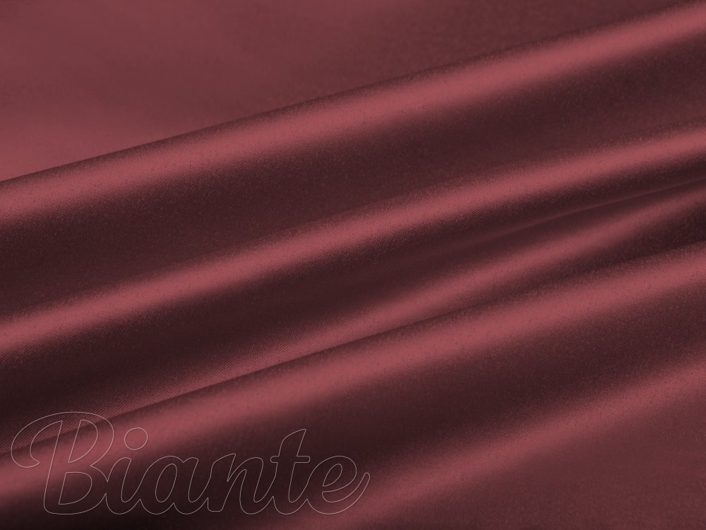 Látka polyesterový satén LUX-007 Vínová - šírka 150 cm - Biante.sk