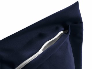 Dekoračná obliečka na vankúš s lemom Rongo RG-055 Temne modrá - detail 1 - Biante.sk