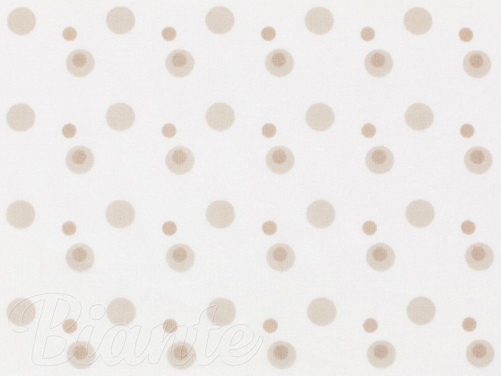 Bavlnená látka/plátno Sandra SA-065 Hnedobéžové bodky na smotanovom - šírka 160 cm - detail 5 - Biante.sk