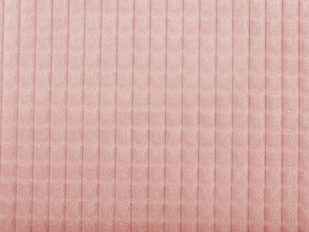 Hrejivé posteľné obliečky Minky kocky MKK-003 Púdrovo ružové