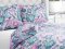 Bavlnené posteľné obliečky Sandra SA-237 Tyrkysovo ružové orientálne kvety - Biante.sk