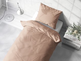 Bavlnené jednofarebné posteľné obliečky Torino TON-003 Béžové - detail 1 - Biante.sk