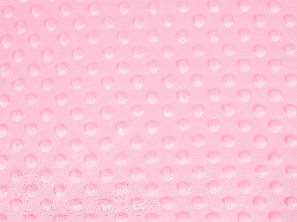 Detská látka Minky 3D bodky MKP-035 Svetlo ružová - šírka 150 cm - detail 6 - Biante.sk