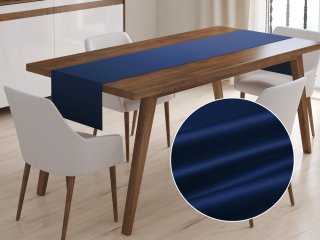 Saténový behúň na stôl polyesterový Satén LUX-L047 Námornícka modrá - Biante.sk