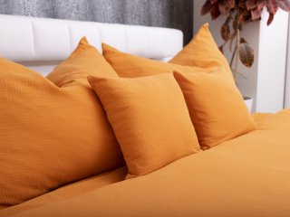 Mušelínové posteľné obliečky Nature MSN-001 Horčicovo oranžové - detail 1 - Biante.sk