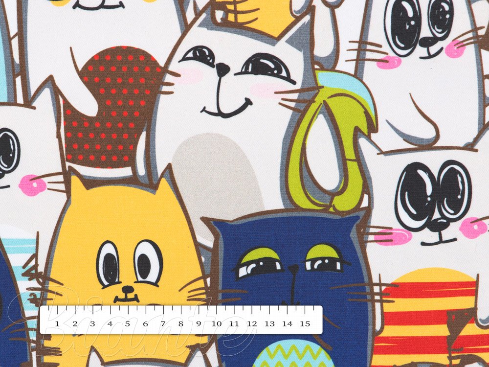 Dětský dekorační povlak na polštář BK-023 Bláznivé kočky