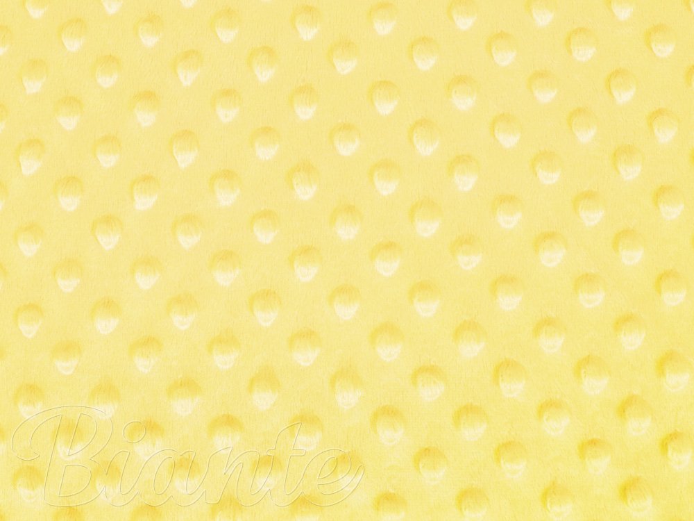 Detská látka Minky 3D bodky MKP-021 Citrónovo žltá - šírka 150 cm - detail 6 - Biante.sk