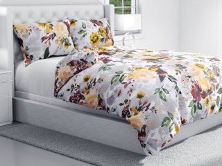 Bavlnené posteľné obliečky Sandra SA-217 Veľké žlté kvety - detail 1 - Biante.sk