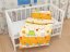 Detské bavlnené posteľné obliečky do postieľky Sandra SA-031 Ovečky na žltom/oranžovom - detail 1 - Biante.sk