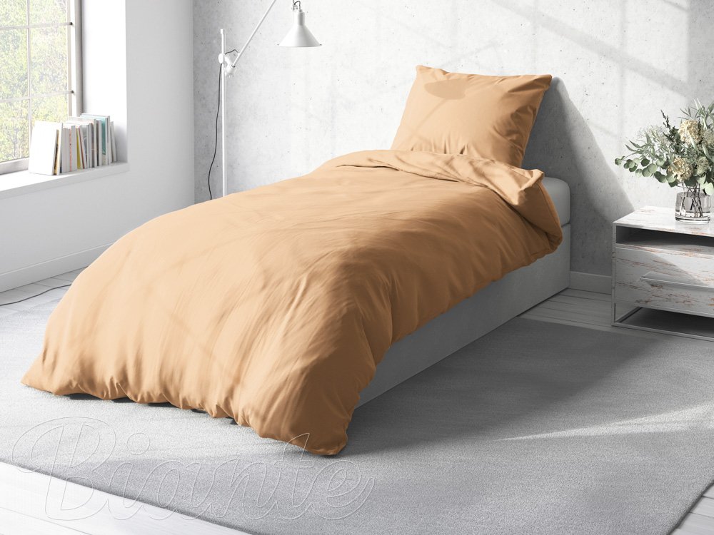 Bavlnené jednofarebné posteľné obliečky Moni MO-005 Béžové - detail 2 - Biante.sk