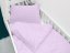 Detské posteľné obliečky do postieľky Minky 3D bodky MKP-002 Fialové lila - Biante.sk