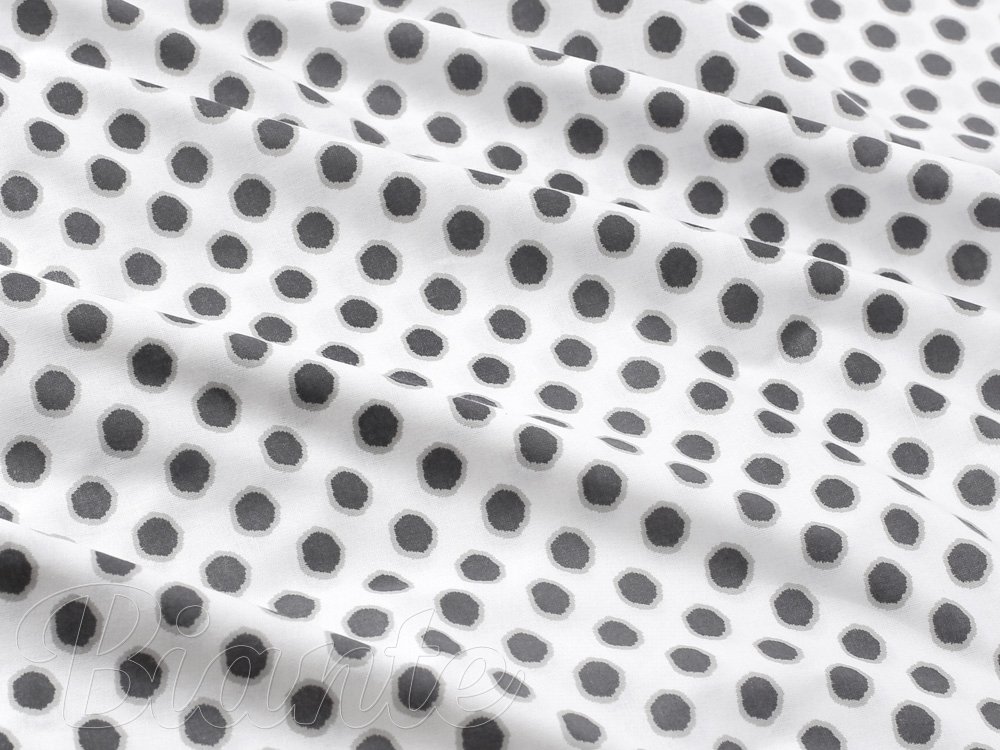Bavlnená látka/plátno Sandra SA-286 Sivé bodky na bielom - šírka 160 cm - detail 3 - Biante.sk