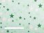 Bavlnená látka/plátno Sandra SA-130 Zelené hviezdičky na mintovom - šírka 160 cm - detail 2 - Biante.sk