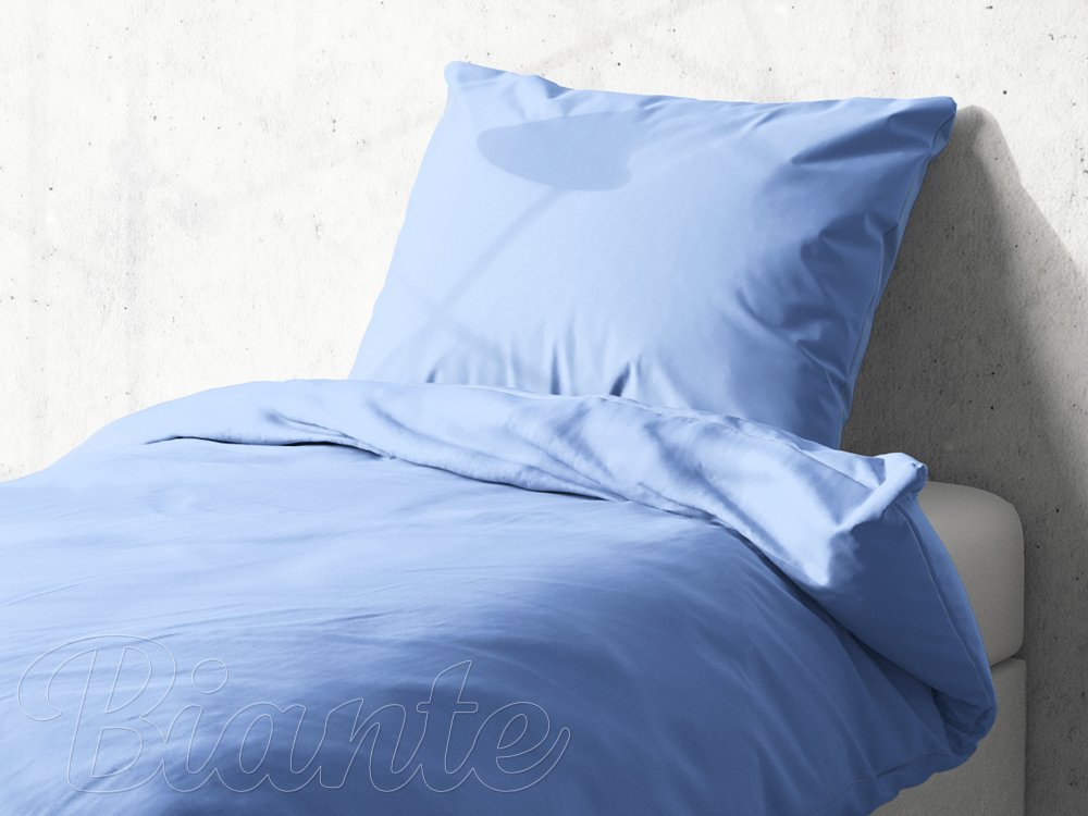 Detské bavlnené posteľné obliečky do postieľky Moni MOD-509 Nebeská modrá - Biante.sk