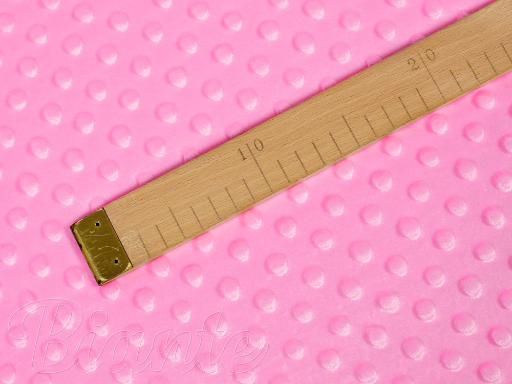 Detská látka Minky 3D bodky MKP-012 Sýto ružová - šírka 150 cm - detail 5 - Biante.sk