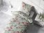 Bavlnené posteľné obliečky Sandra SA-415 Kvety na mintovom hexagóne - detail 3 - Biante.sk