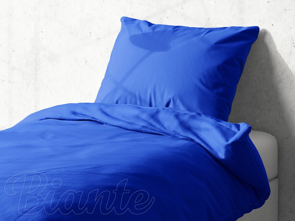 Detské bavlnené posteľné obliečky do postieľky Moni MOD-503 Modré - Biante.sk