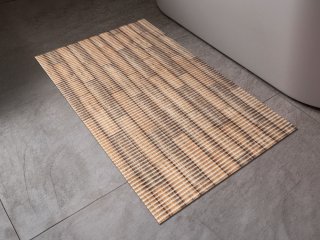 Kúpeľňová penová rohož / predložka PRO-047 Hnedý drevodekor - metráž šírka 65 cm - detail 1 - Biante.sk