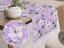 Dekoračný behúň na stôl PML-044 Kvety magnólie na fialovom - Biante.sk