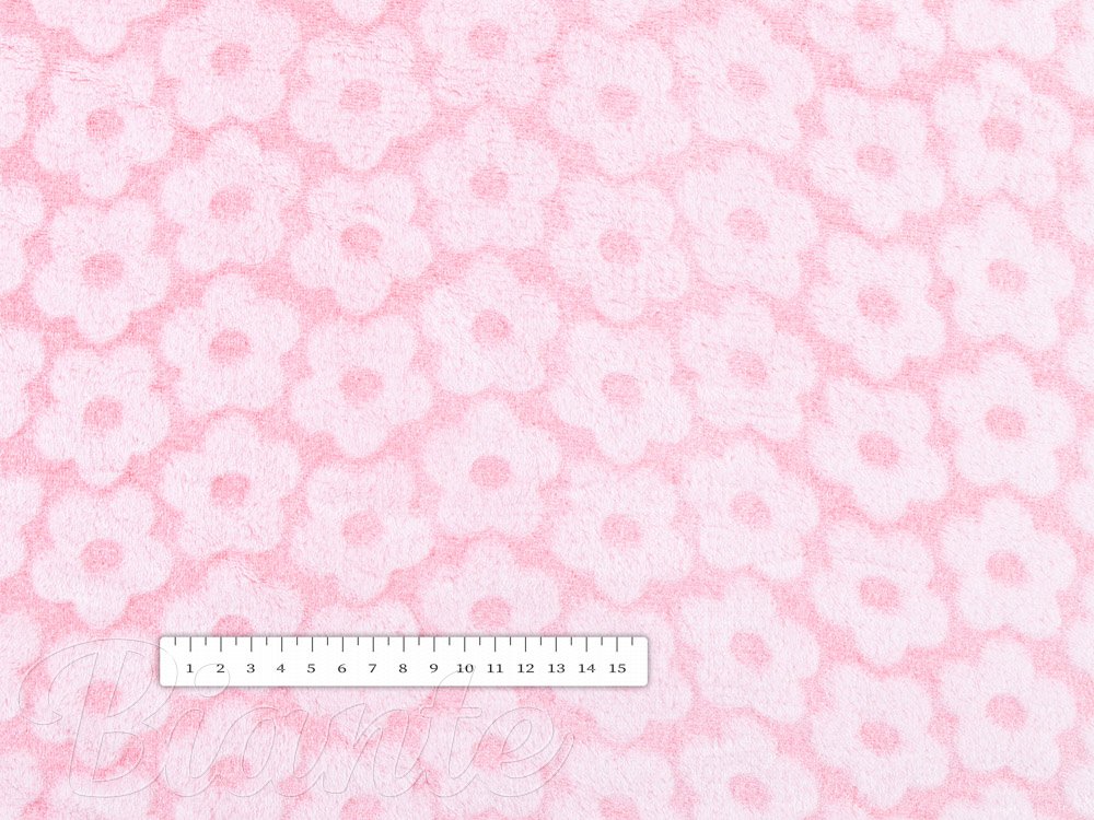 Mikroplyšová deka MIP-027 Světle růžové květy - detail 5 - Biante.cz
