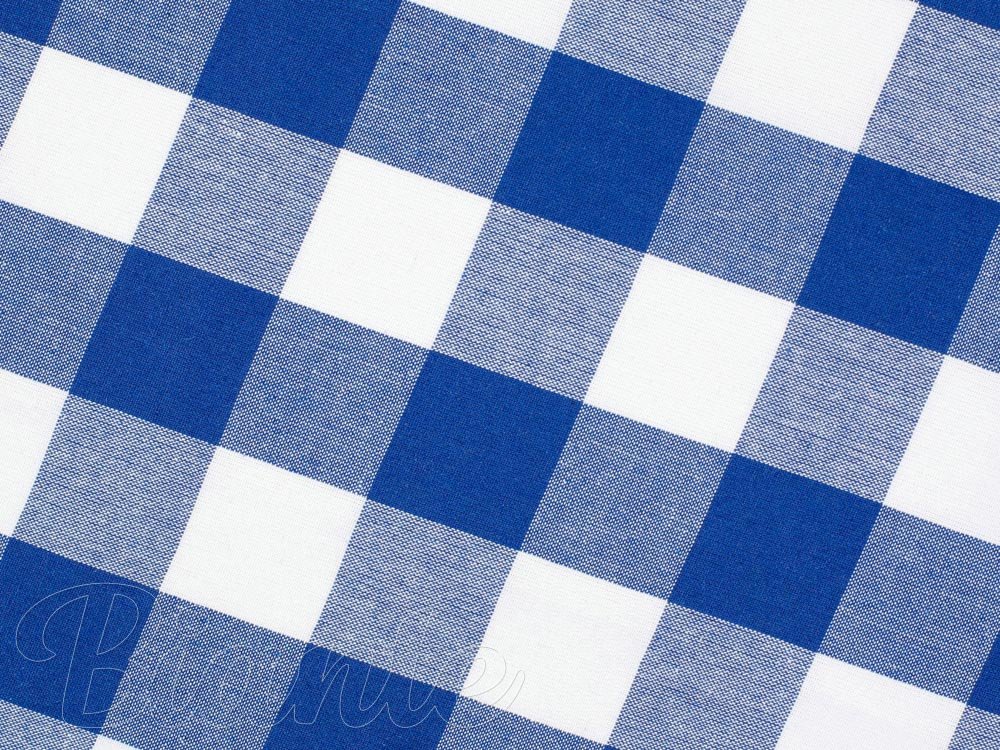 Bavlnená látka Olivia OL-012 Modro-biela kocka veľká - šírka 150 cm - detail 5 - Biante.sk