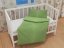 Detské bavlnené posteľné obliečky do postieľky Sandra SA-336 Biele bodky na zelenom - detail 1 - Biante.sk