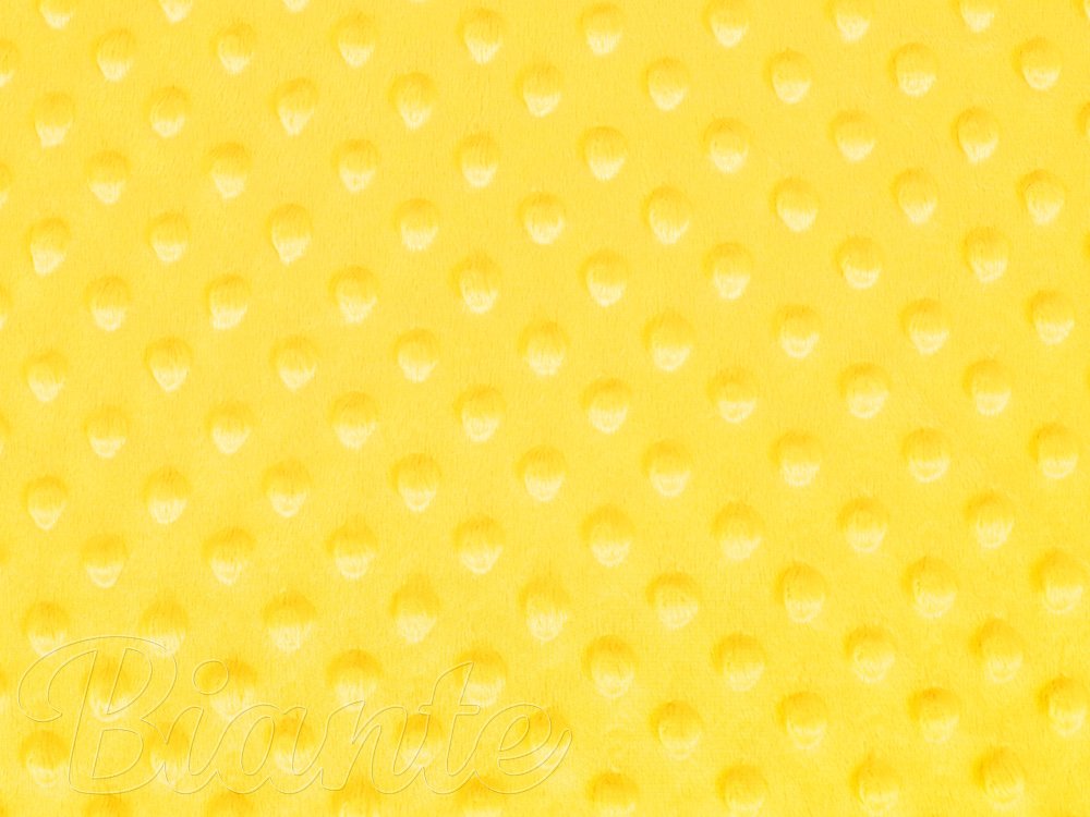 Detská látka Minky 3D bodky MKP-015 Sýto žltá - šírka 150 cm - detail 6 - Biante.sk