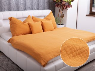 Mušelínové posteľné obliečky Nature MSN-001 Horčicovo oranžové - Biante.sk