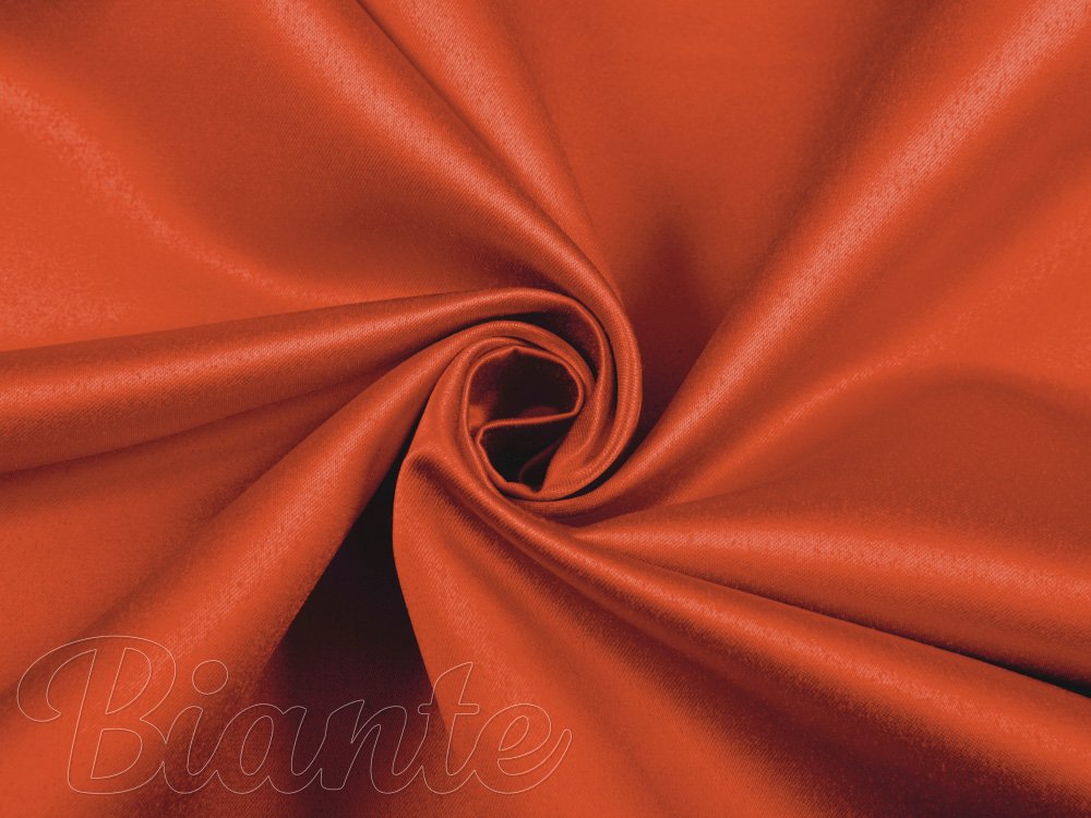 Látka polyesterový satén LUX-L045 Tehlovo červená - šírka 150 cm - detail 1 - Biante.sk