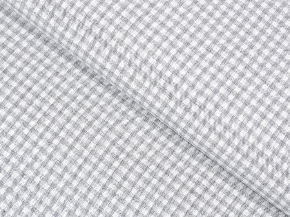 Dekoračná látka Rebeka RE-015 Svetlo sivo-biela kocka malá - šírka 140 cm - Biante.sk