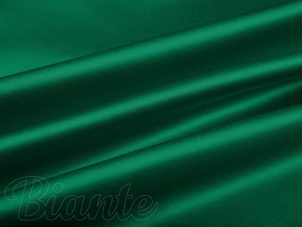 Látka polyesterový satén LUX-012 Zelená - šířka 150 cm - Biante.cz