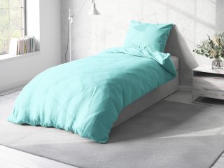 Bavlnené jednofarebné posteľné obliečky Moni MOD-510 Ľadová modrá - detail 1 - Biante.sk