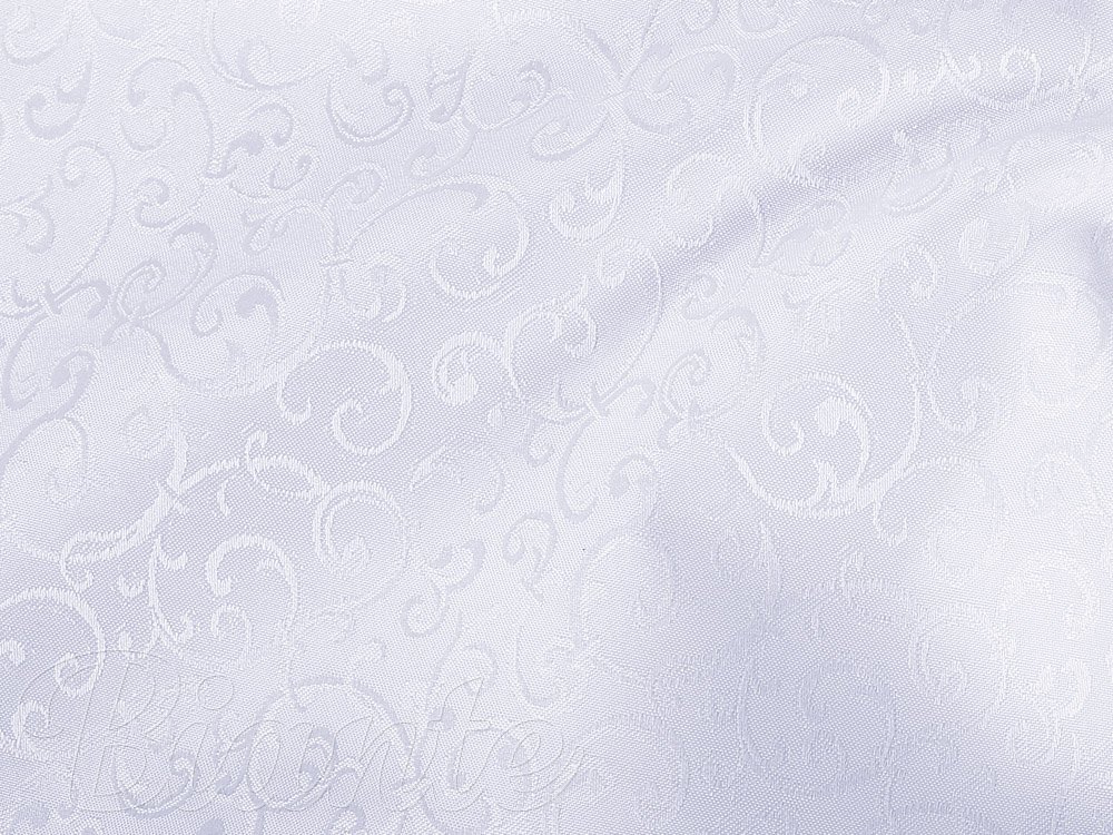 Teflonový běhoun na stůl TF-078 Ornamenty - studená bílá